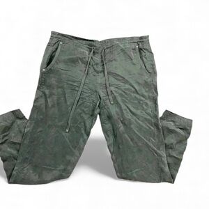 Buffalo David Bitton Green Silky Drawstring Flap Pocket  Safari Jogger Pant XS